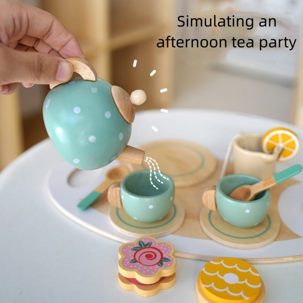 16Pcs Afternoon Tea Play Set, Funny Dessert Food Kid Simulation Teacup Toy for kids