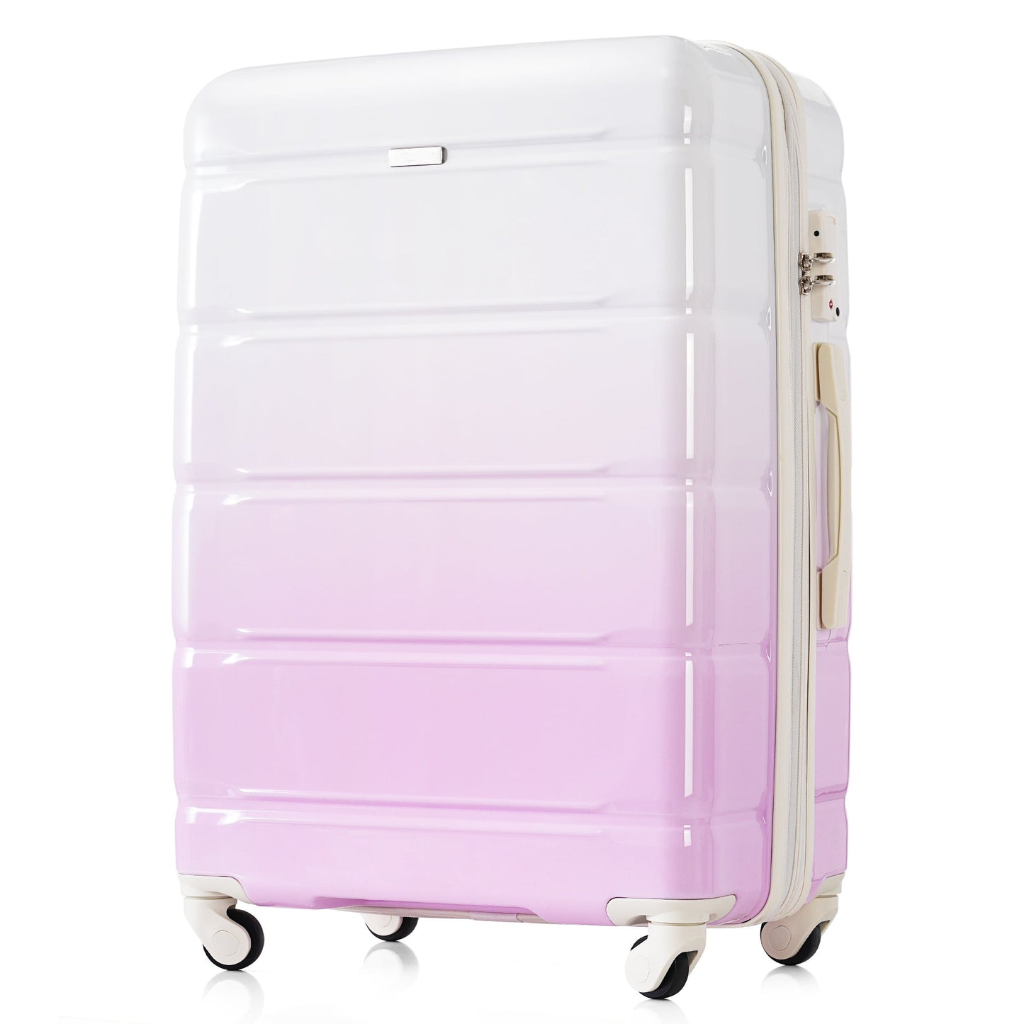 Luggage Sets 20" Carry-on Luggage with USB Port and Cup Holder, 24" and 28" Expandable Hardshell Luggage Sets with Spinner Wheels TSA Lock, Purple