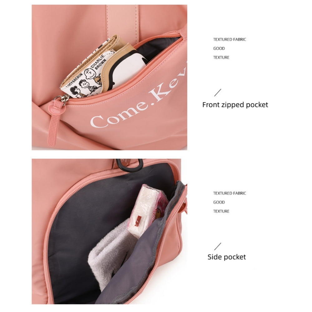 Sport Gym Bag with Shoes Compartment and Wet Pocket for Women, Waterproof Tote Bag ,17" Sport Bag, Pink