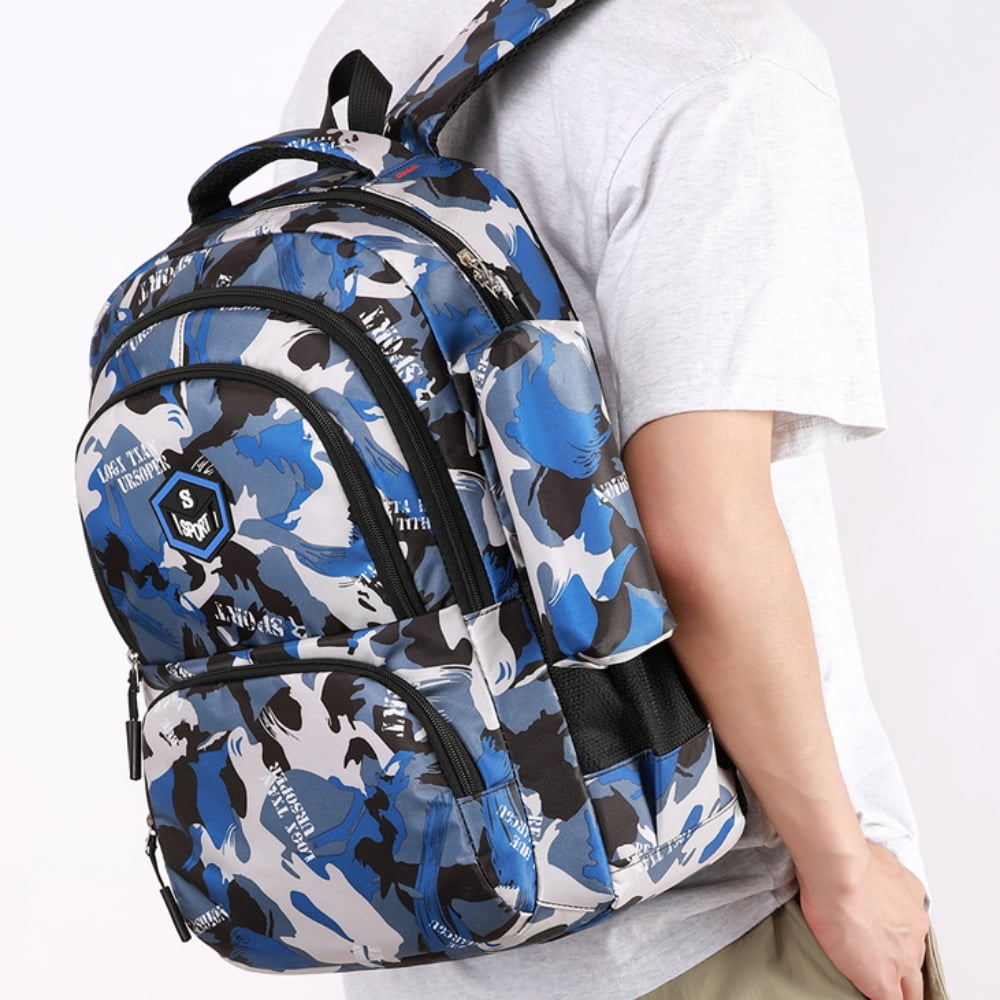 Tyethy Kids Backpack for Boys, 3Pcs School Bag Set with Crossbody Bag and Pencil Case, Blue