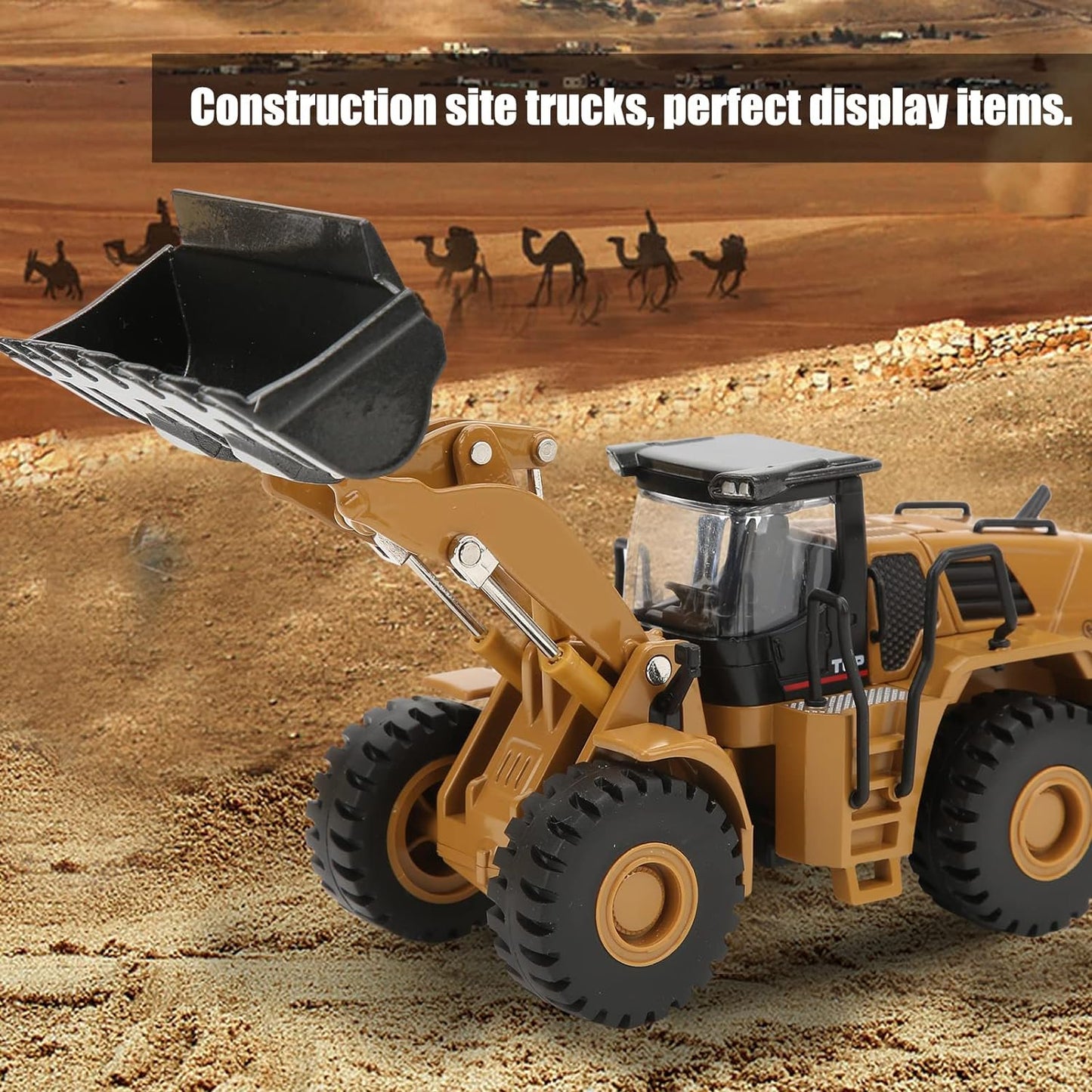 1/50 Scale Alloy Construction Bulldozer Toys, Metal Construction Vehicles Loader Machine Model Toy for Kids 6+