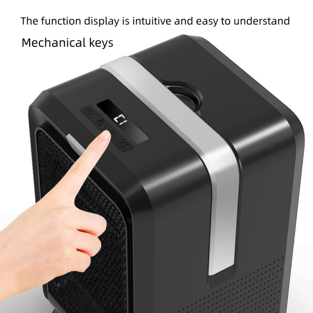 Portable Heater for Indoor Use, 1000W Ceramic Electric Space Heater with 90°Oscillation and Thermostat, 2 in 1 Cooling Heating Fan Combo for Office Home