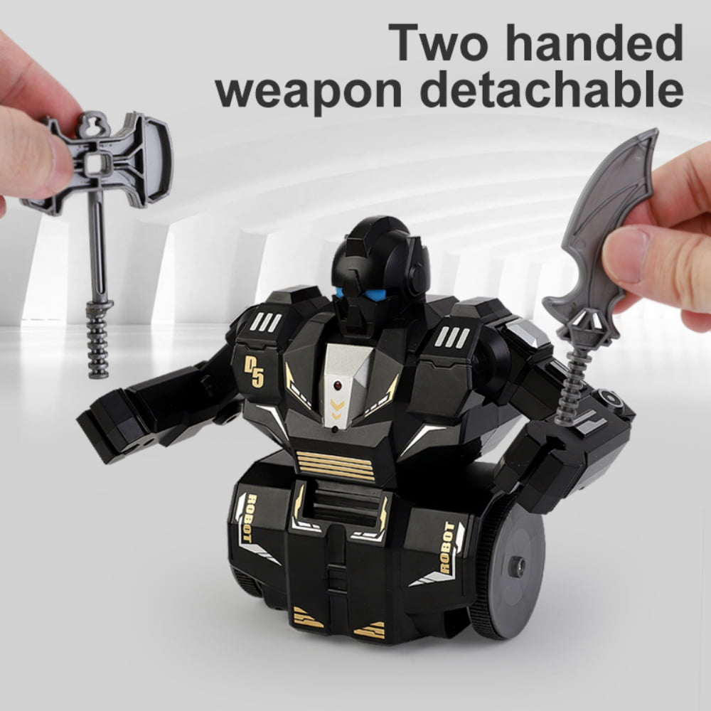 Remote Control Robot Combat Toy for Kids, Multiplayer RC Toy, RC Battle Boxing Robot, 360° Rotation ,Smart Robotic Toy Gift for Boys and Girls, Black