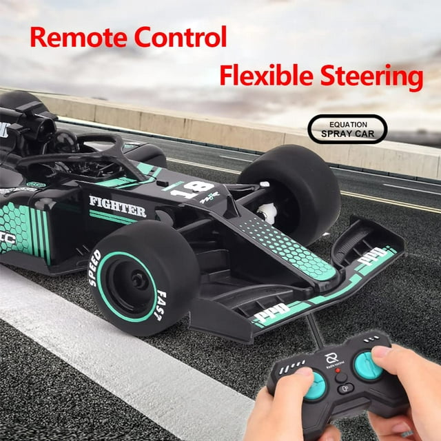 RC Cars for Kids, Rechargeable Remote Control Race Car, RC Stunt Cars Toys with Headlight Sprayfor Boys Girls 3+YO, Blue