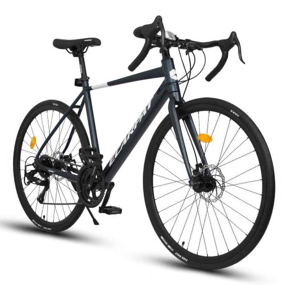 700C Road Bike, 16-Speed Outdoor Bike Disc Brakes, Light Weight Aluminum Frame ,Racing Bike City Commuting Road Bicycle L Size for Men Women