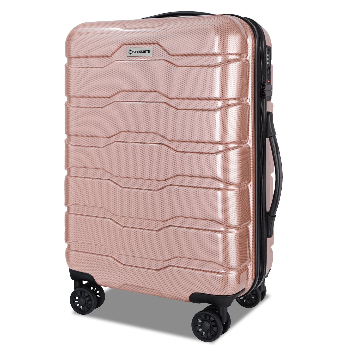 Luggage Sets Clearance 3pcs Hardshell Traveling Luggage Lightweight Durable Suitcase Sets with Spinner Wheels and TSA Lock (20/24/28), Rose Gold