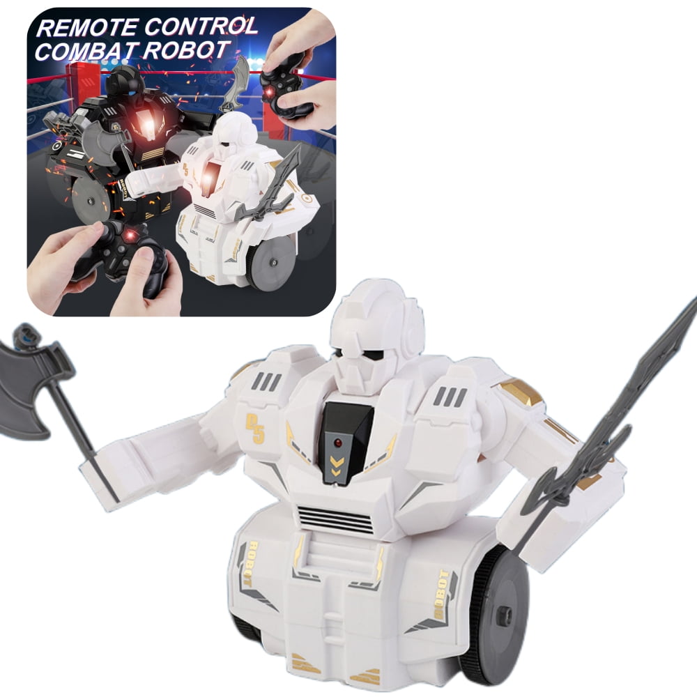 Remote Control Robot Combat Toy for Kids, Multiplayer RC Toy, RC Battle Boxing Robot, 360° Rotation ,Smart Robotic Toy Gift for Boys and Girls, White
