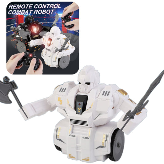 Remote Control Robot Combat Toy for Kids, Multiplayer RC Toy, RC Battle Boxing Robot, 360° Rotation ,Smart Robotic Toy Gift for Boys and Girls, White