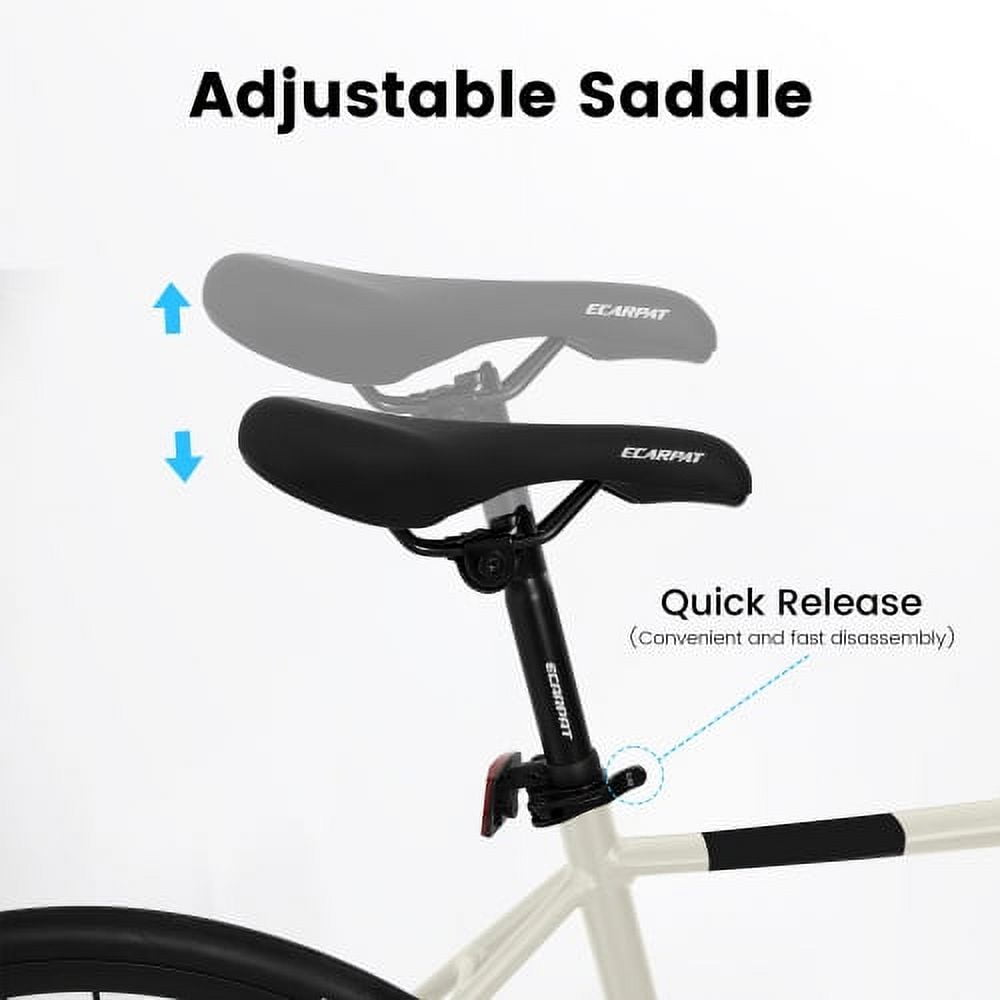 700C Road Bike, 16-Speed Outdoor Bike Disc Brakes, Light Weight Aluminum Frame ,Mountain Bike for Men Women ,L Size ,White