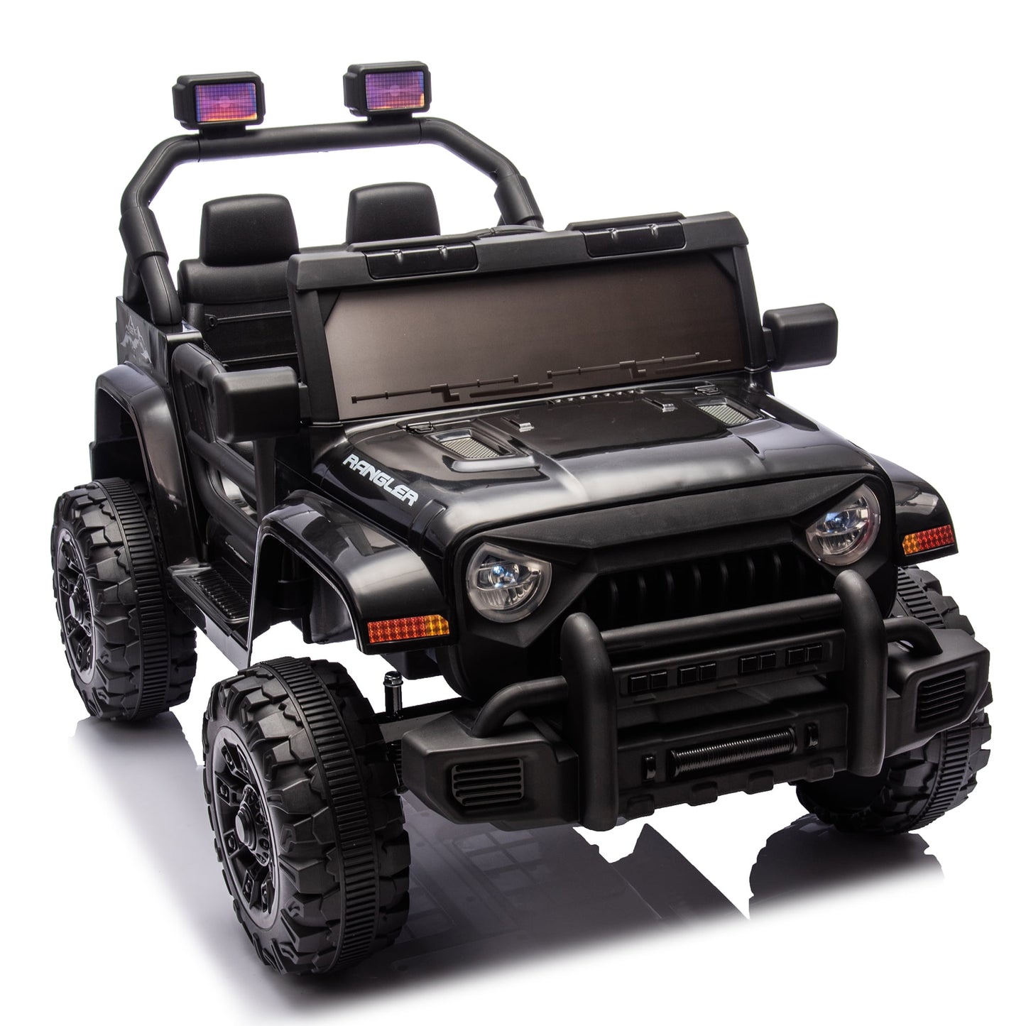 12V Kids Ride On Electric Car with Parents Control, Battery Powered Electric Ride On Truck Vehicles for Boys Girls Aged 3-8, Black