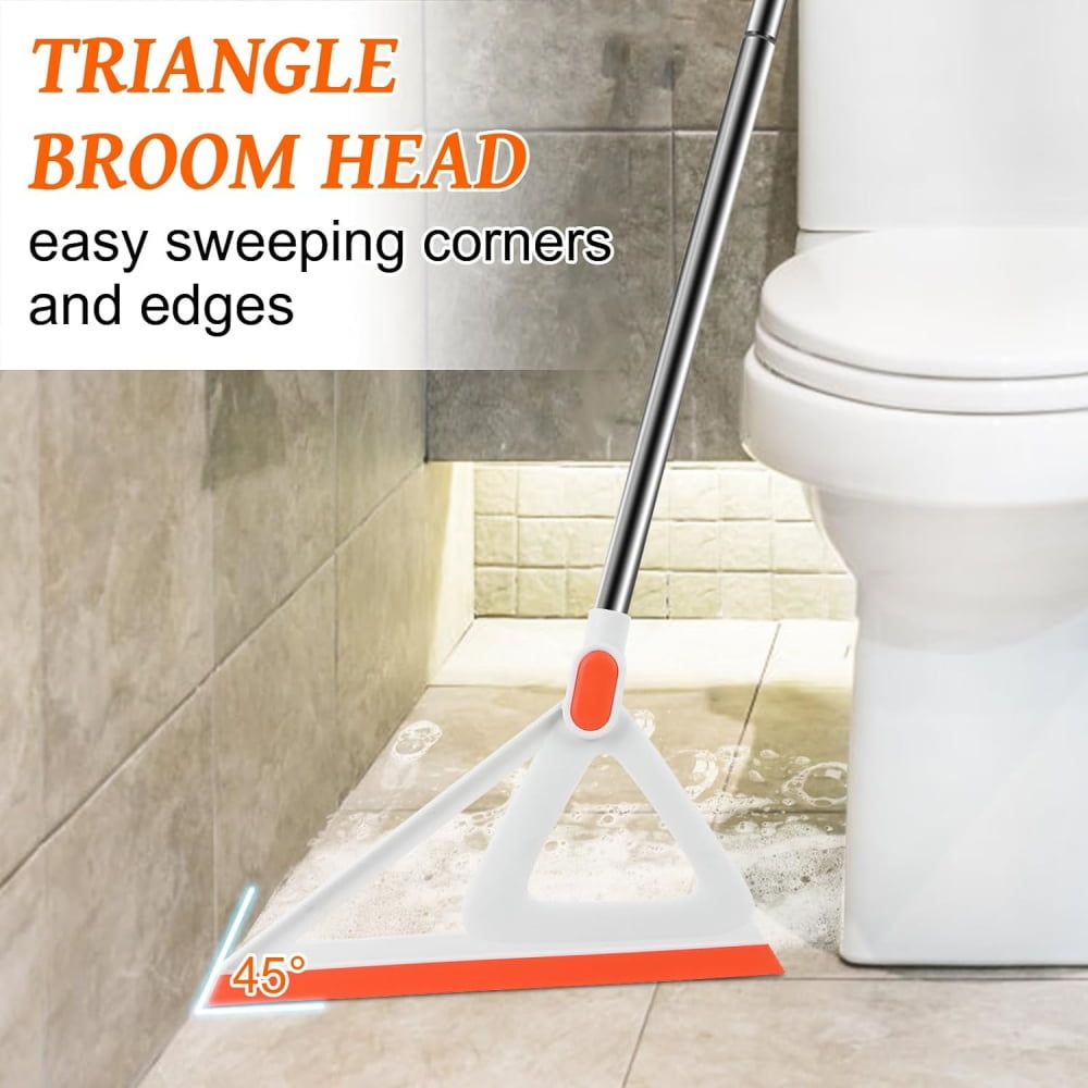 Baprem Multifunction Magic Broom Squeegee Broom for Floor, Rubber Broom for Sweeping Water, Fine Dust Remover, Cleaning Pet Hair, Rugs, Glass Windows