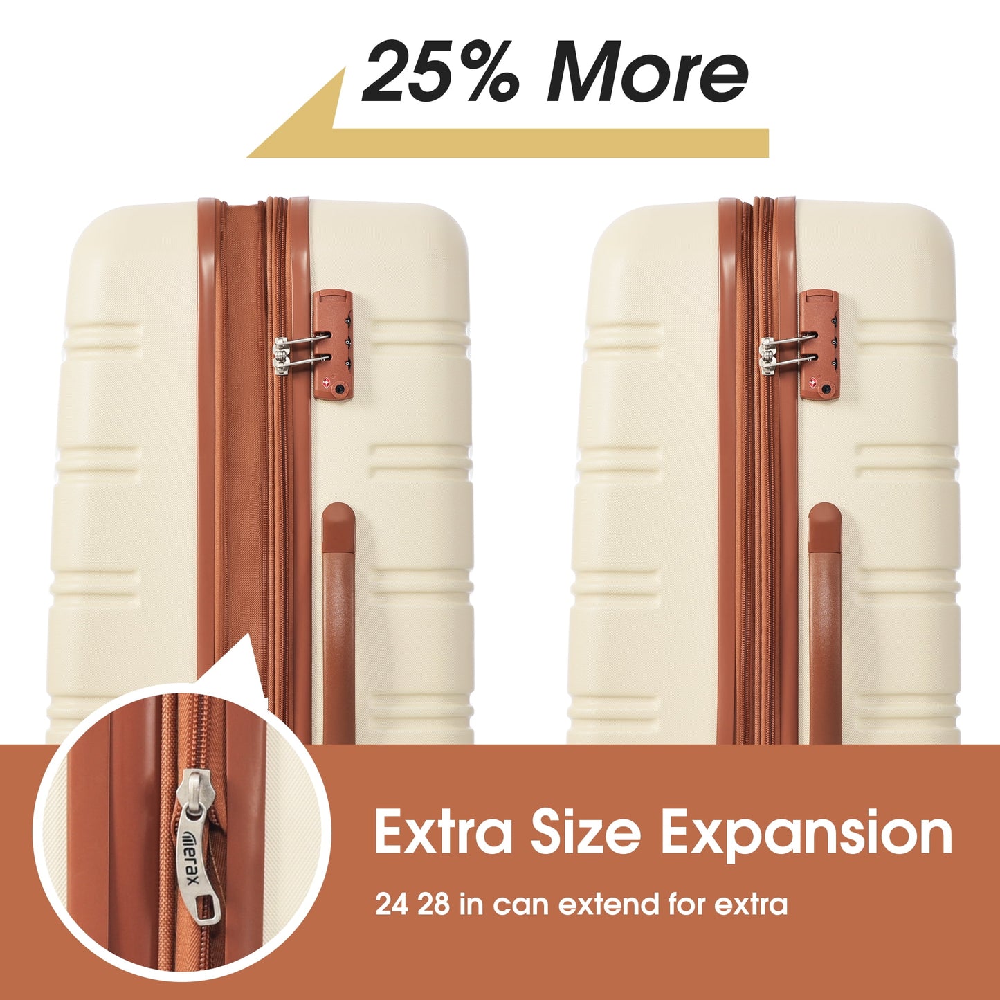 4 Piece Hardshell Luggage Sets with Spinner, TSA Lock, Lightweight Luggages, 16"+20"+24"+28"