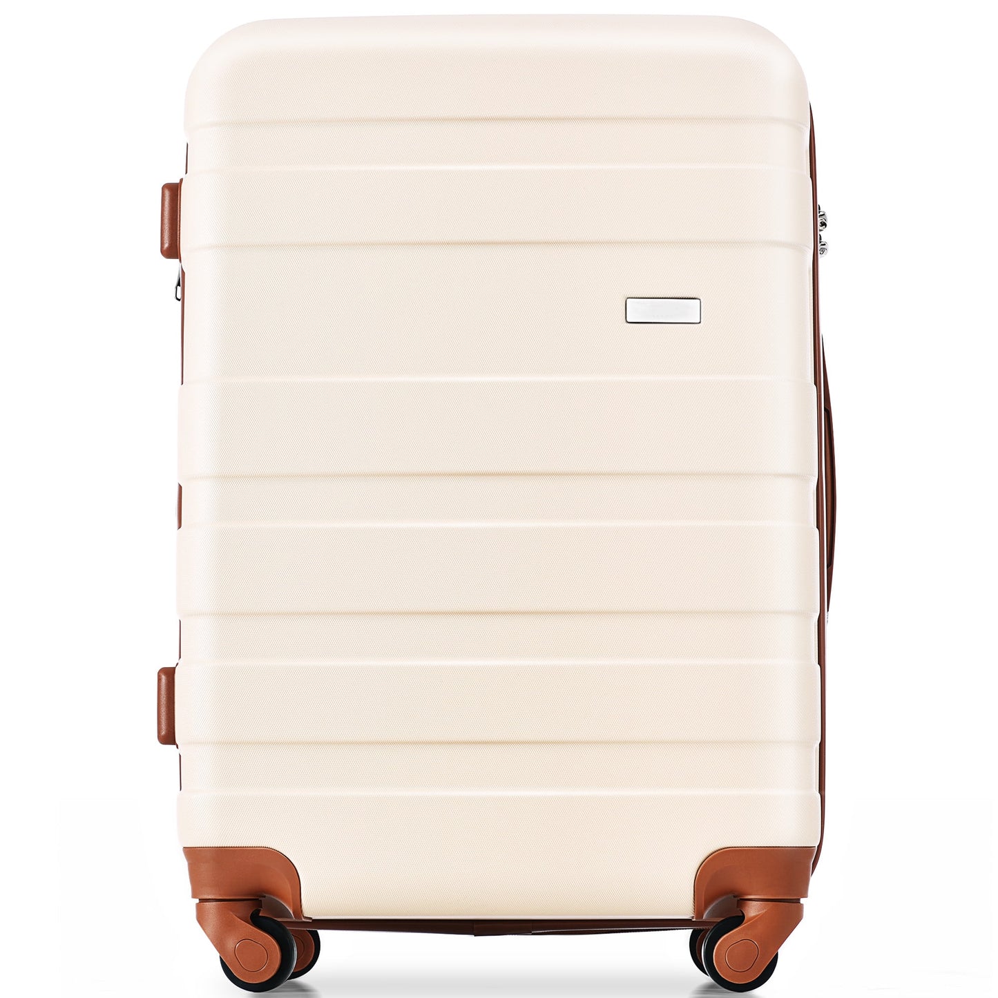 Tyethy 4 Piece Hardside Luggage Suitcase Set with TSA Lock Spinner Wheels, 12" Cosmetic Case 20" Travel Carry-On Luggage, 24" and 28" Checked Luggage, Golden Rose