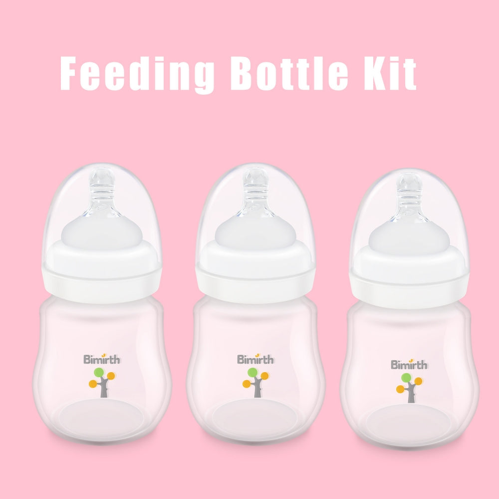 Baby Bottles for Breastfeeding Babies, Anti-Colic Bottle , 6oz, 3 Pack, Newborn 0+ Months