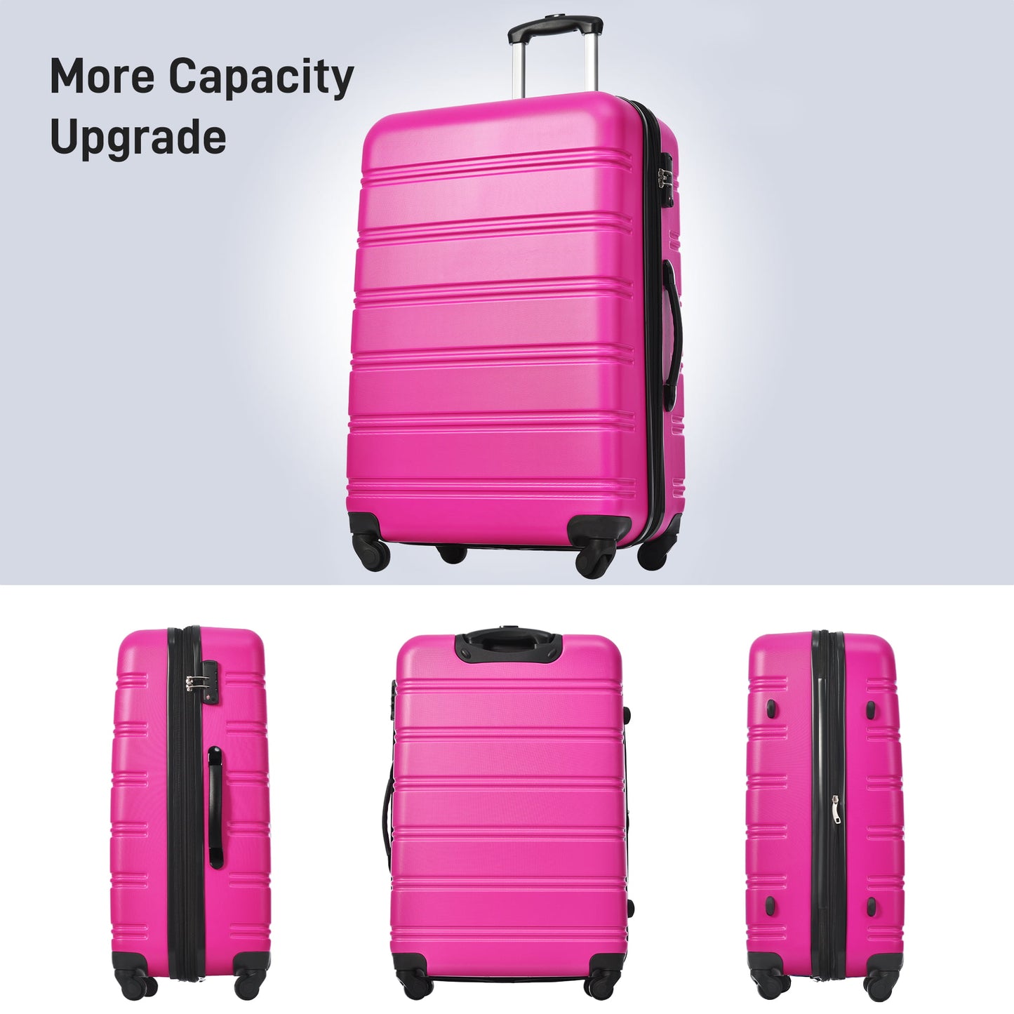 4 Piece Hardshell Luggage Sets with Spinner, TSA Lock, Lightweight Luggages, 16"+20"+24"+28"