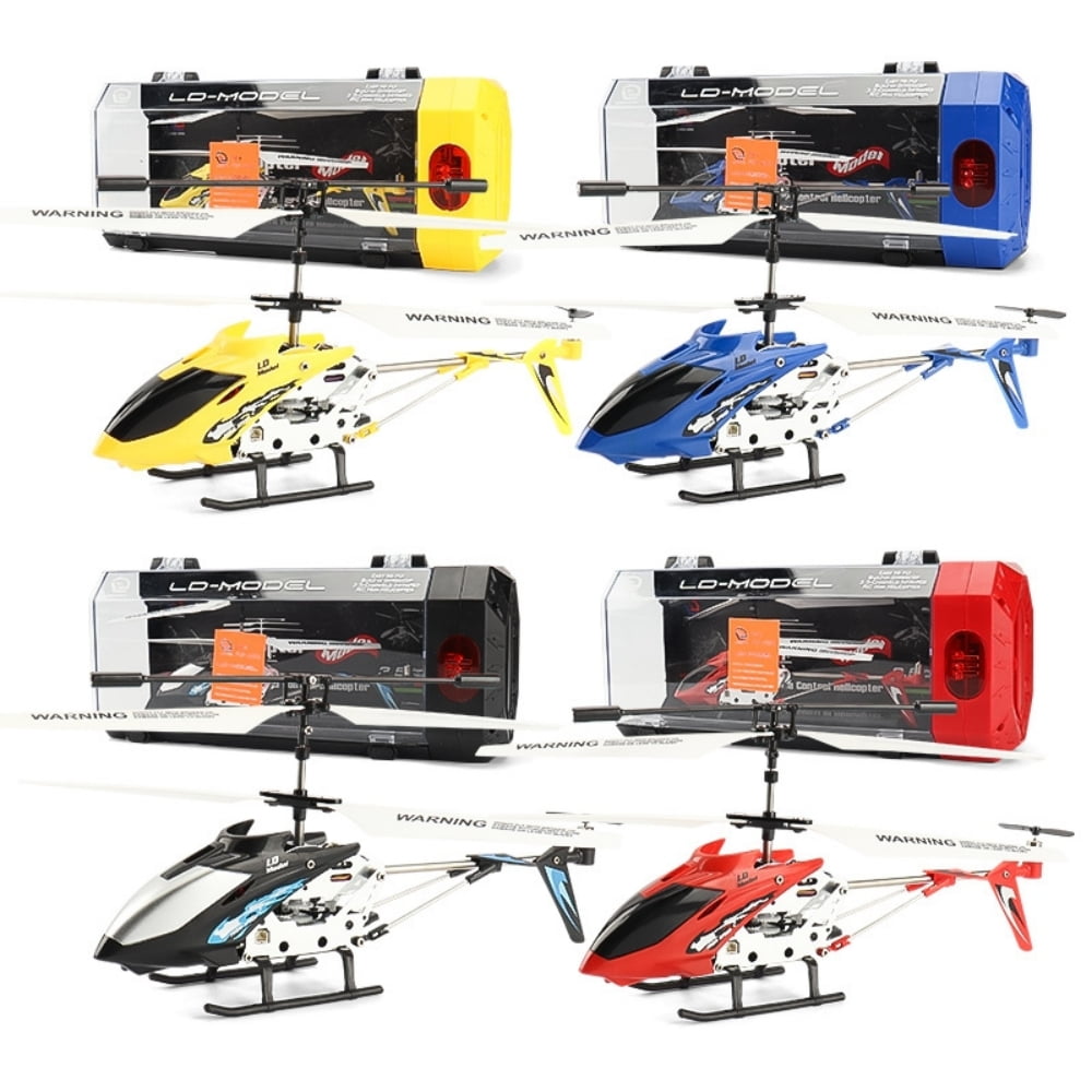 Remote Control Helicopter 2.4GHz RC Helicopters with lights for Kids Beginners, 3.5 CH Aircraft Indoor Flying Toy for Boys and Girls, Yellow
