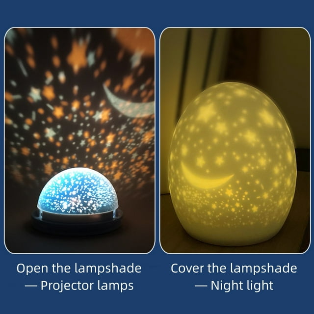 Star Projector Night Light for Kids, Star Galaxy Light Projector with 4 LED Bulbs, 360 Degree Rotating Moon Sky Night Lamp for Boys Girls Baby Sleep