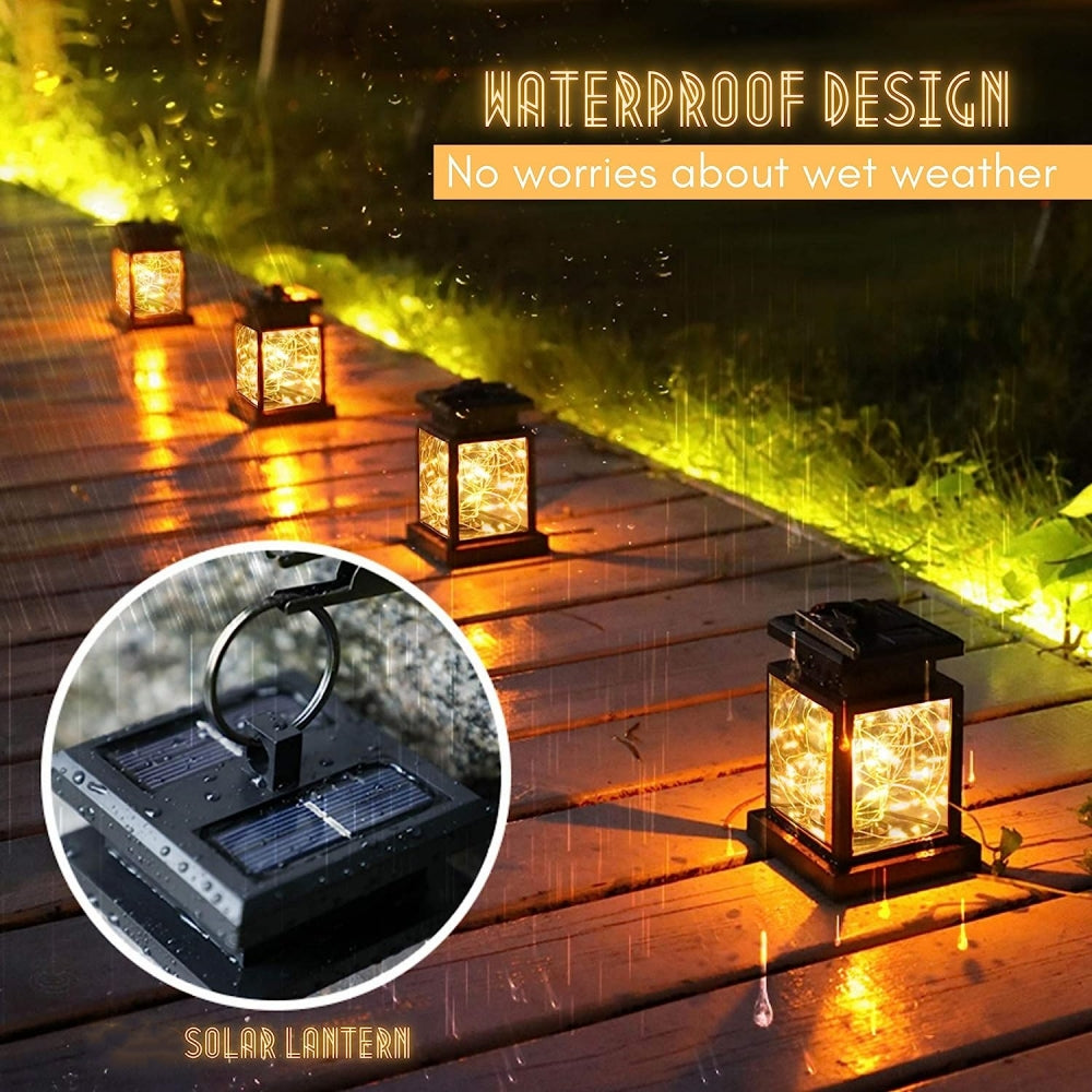 Solar Lamps Outdoor,30 Lamps Beads Waterproof Hanging Solar Lamps,Solar Camping Lights,Lamps Decorative for Patio Yard Camping Garden