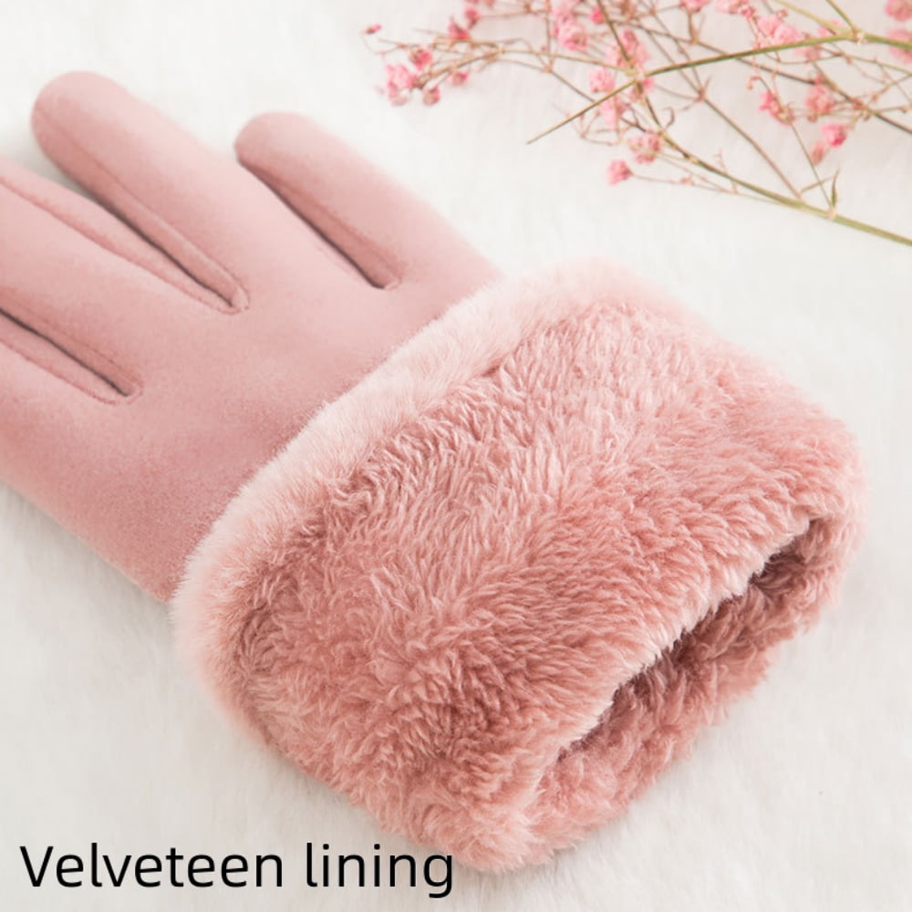 Winter Gloves for Women - Cold Weather Warm Ladies Ski Snow Touch Screen Texting Gloves for Running Driving Cycling, One Size Fits Most, Pink