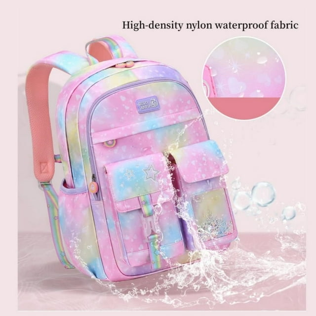 Tyethy School Backpacks for Girls, Lightweight School Bags Kids Backpacks Cute Bookbag, Pink