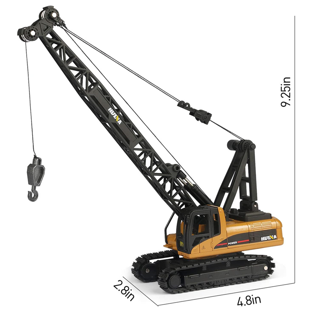 Tyethy Construction Trucks Toys Crane Toys for Aldult 14+ Years, 1/50 Scale Alloy Metal Construction Vehicles Crane Machine Model Toy for Men, Birthday Gift