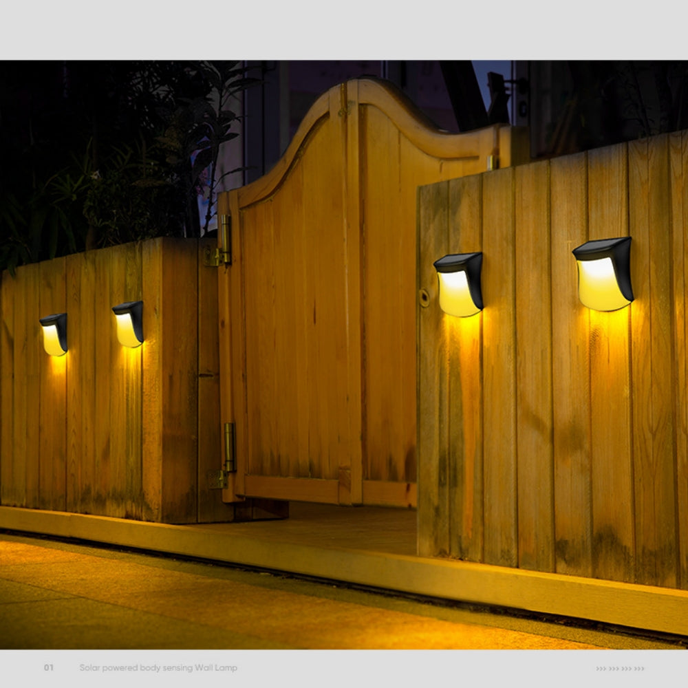 Solar Fence Lights Outdoor, 4 Pack Super Bright Solar Deck Lights, Wireless IP 65 Waterproof Solar Step Lights Wall Lights for Path Stair Yard Patio Driveway Lighting, White