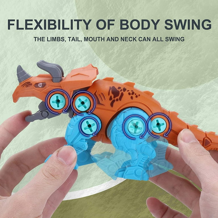 Take Apart Dinosaur Toys for Kids, Educational Building Construction Toy Set with Tool Drill , Easter and Birthday Toy Gifts for Boys Girls Age 3 4 5 6 7 8 Year Old