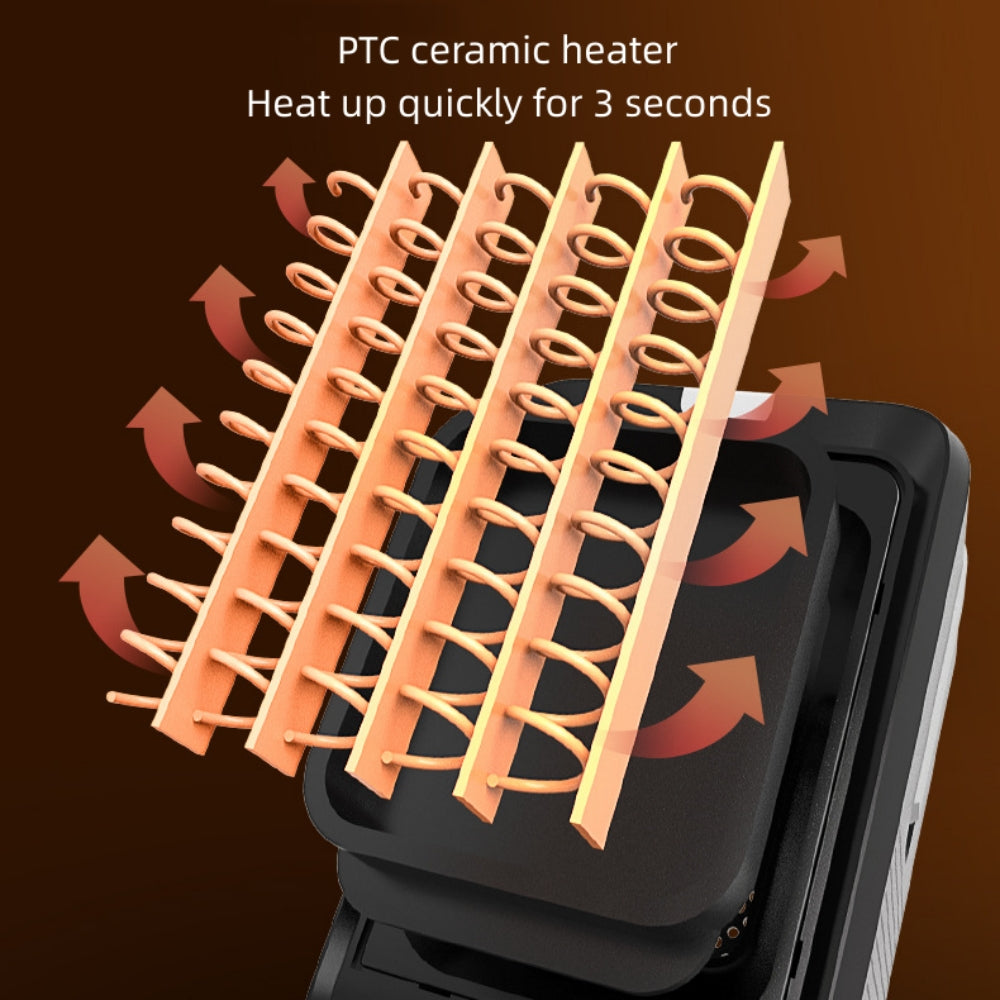 Portable Heater for Indoor Use, 1000W Ceramic Electric Space Heater with 90°Oscillation and Thermostat, 2 in 1 Cooling Heating Fan Combo for Office Home