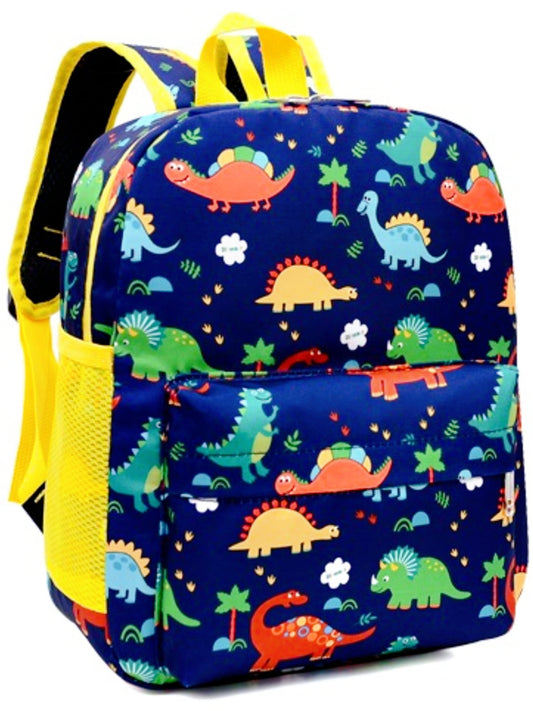 Baprem Toddler Backpack for Boys, 12" Kids Dinosaur Backpack for Preschool Kindergarten Elementary, Blue