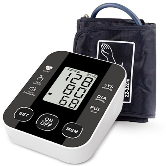 Blood Pressure Monitor Upper Arm BP Monitor LCD Display Blood Pressure Machine with Wide Range Cuff for Home Use