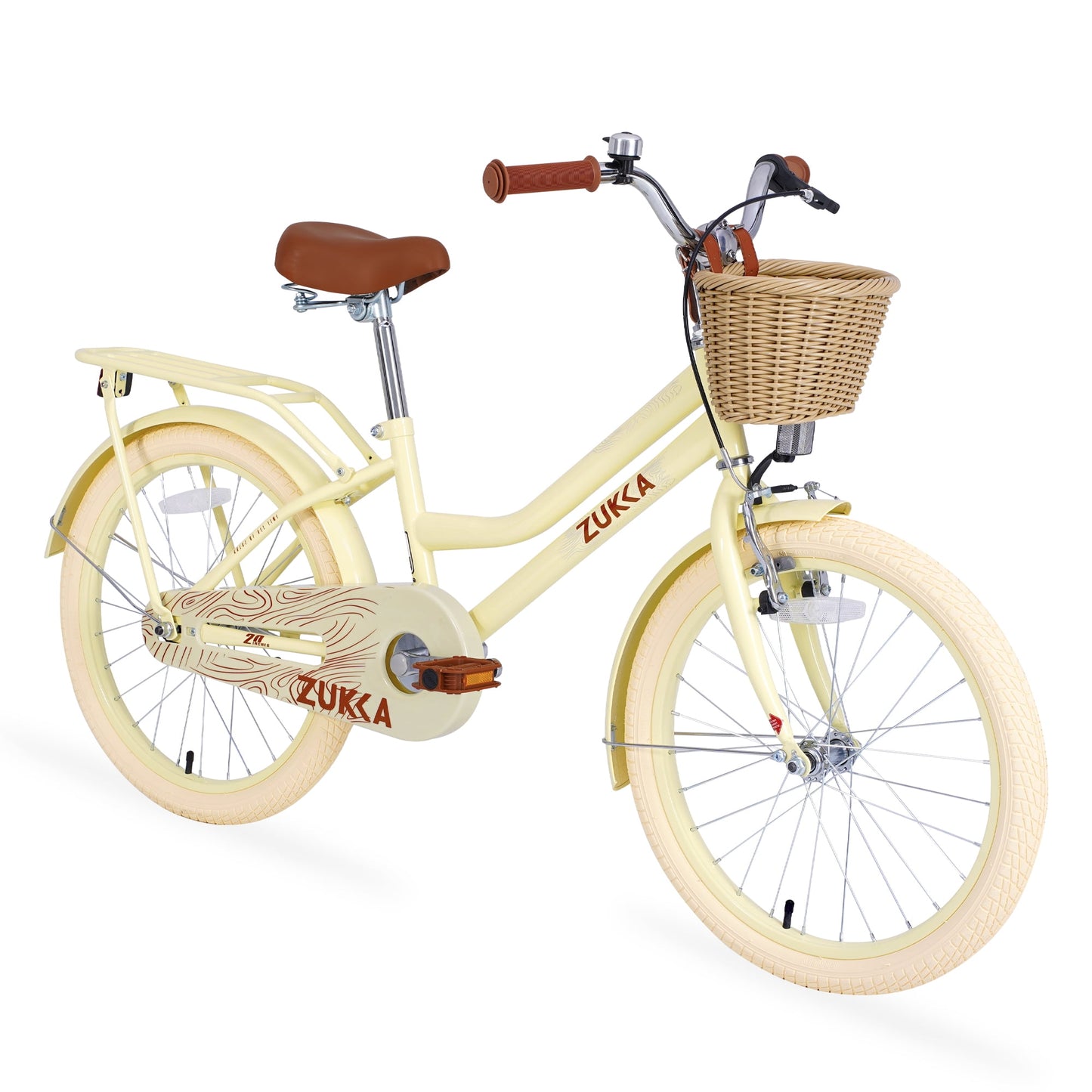 Girls Bike with Basket 20" Children Bicycle for 7-10 Years Old Kids, Pink