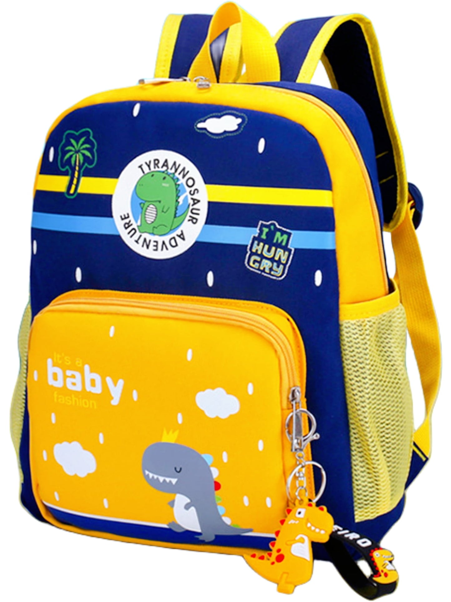 Kids Backpack for Boys Girls, Cute Dinosaur Toddler Backpack for Preschool Kindergarten Elementary, Yellow