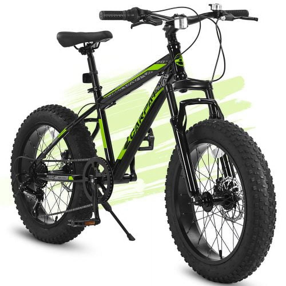 Tyethy Kids' Bike 20 inch Wheels 7 Speed Fat Tire Bicycles ,4" Wide Fat Tire Snow Mountain Bike for Children Ages 8-12 Year Old ,Red