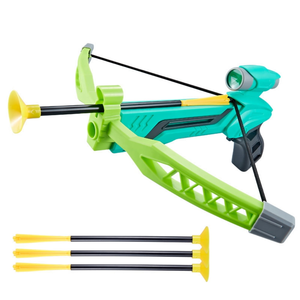 Kids Bow and Arrows, Archery Set for Kids Outdoor with 3 Suction Cup Arrows, Multiplier Device,Green