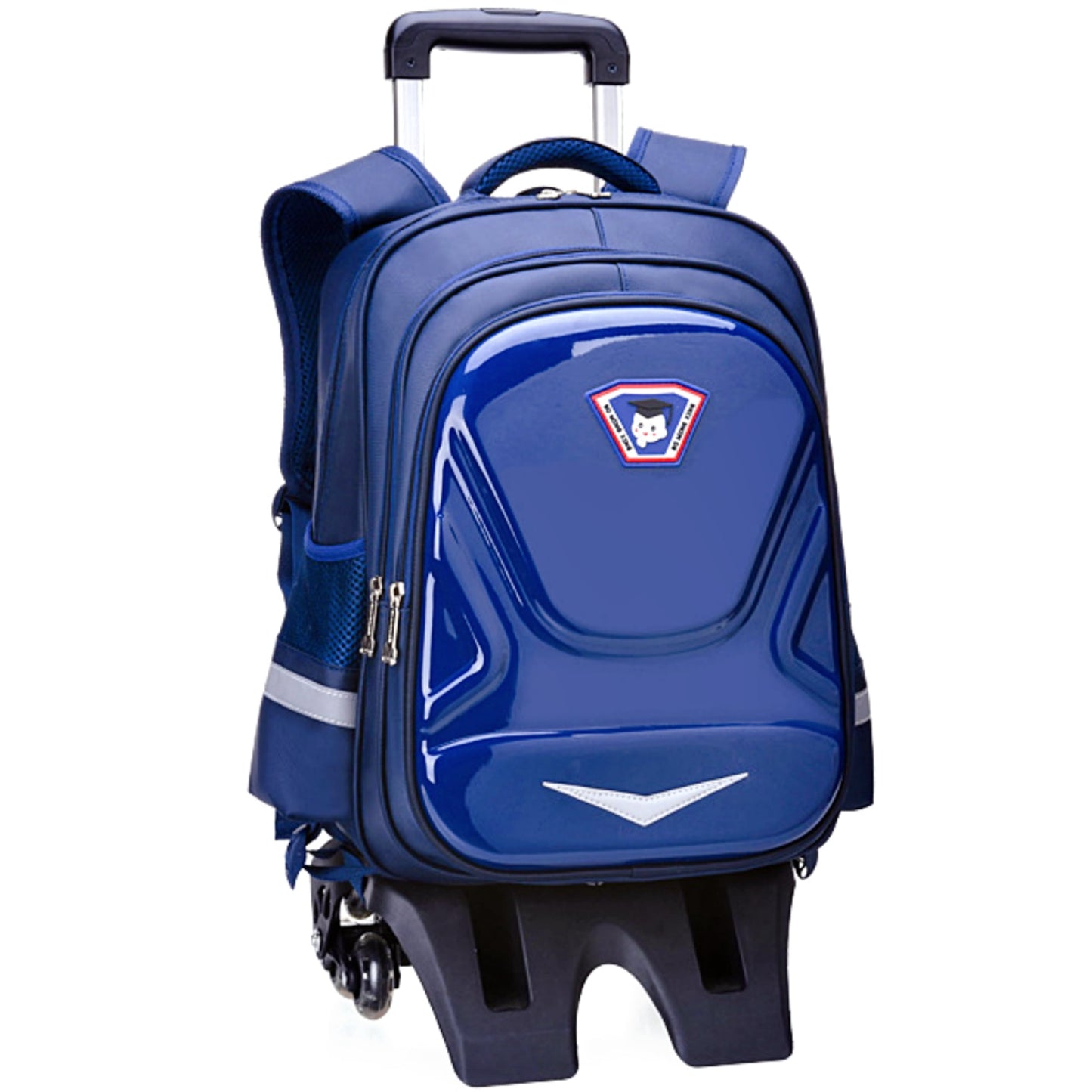 Kids Rolling Backpack for Boys, Trolley Wheeled Backpacks Waterproof School Bag with Multiple Pockets for Travel Outdoor, Blue