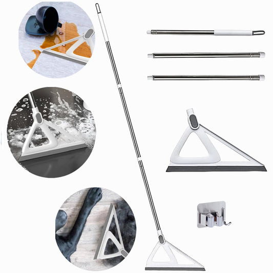 Magic Silicone Broom for Cleaning Pet Hair, Windows ,Multifunction Scraping Broom Sweeper with Holder ,Household Cleaning Tool Living Room, Kitchen, Bathroom