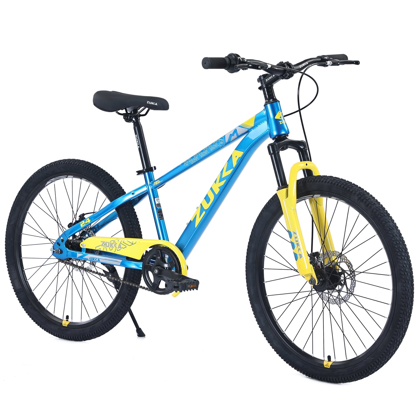 Kids Mountain Bike, 24" Steel Frame Disc Brake Child MTB Bicycle for Boys Girls Aged 9-12 Years, Pink