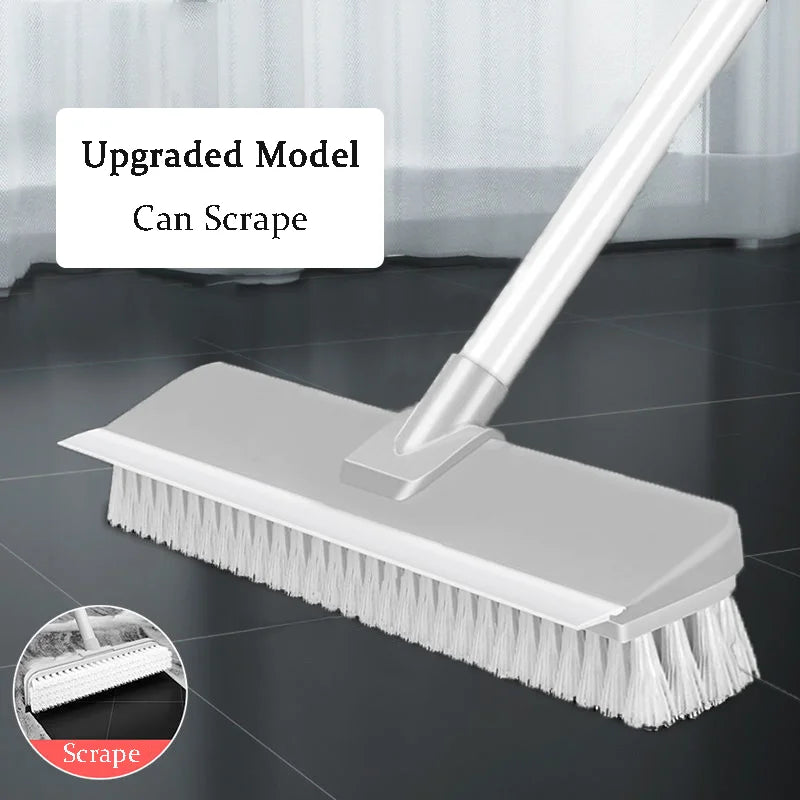 Multi-function Cleaning Brush Long-Handle Floor Brush And Scrape Deep Cleaning Stubborn Stains Kitchen Bathroom Glass Household