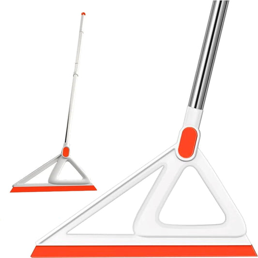 Multifunction Magic Broom, Rubber Squeegee Broom with 55" Long Handle ,Silicone Broom for Sweeping Pet Hair, Water Spill, Dust, Windows