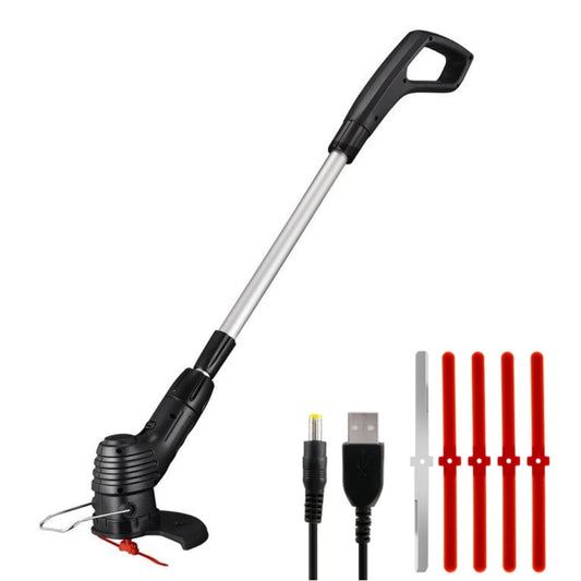 Tyethy Portable Electric Grass Trimmer, Handheld Lawn Mower for Weed Trimming, Black