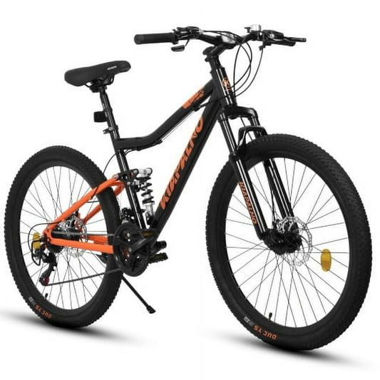 RAISTYW 26 " Mountain Bike for Men Women, Shimano 21-Speed Aluminium Frame Bicycles with Disc Brake, Orange