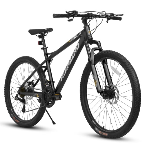 Raistyw 26 Inch Mountain Bike for Men, 21 Speed with High-Carbon Steel Frame Bike for Adults, Dual Disc Brake ,Black