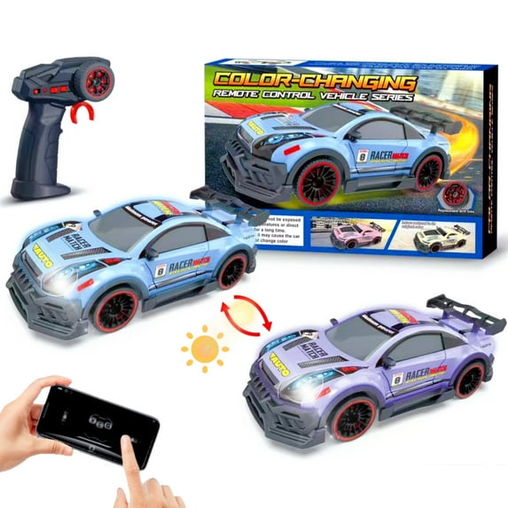 Raistyw Rc Racing Car, 1:20 Scale High Speed RC Drift Car with Lights, 2.4GHz Remote Control Cars Christmas Toy Gift for Kids ,Boys and Girls, Blue