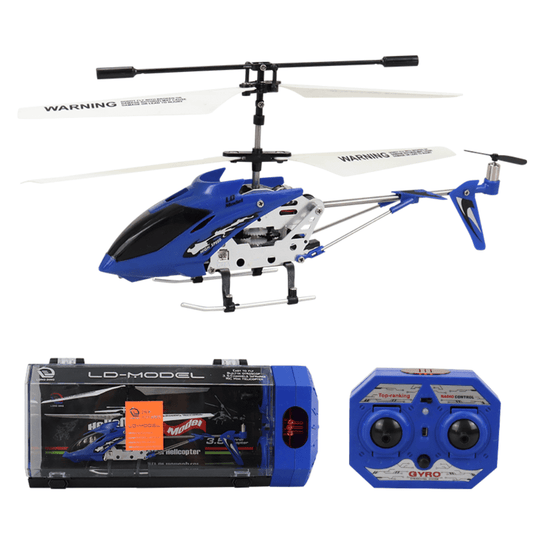Baprem Remote Control Helicopter for Kids Beginners, 2.4GHz RC Helicopters with lights for Kids Beginners, 3.5 CH Aircraft Indoor Flying Toy for Boys Girls, Blue
