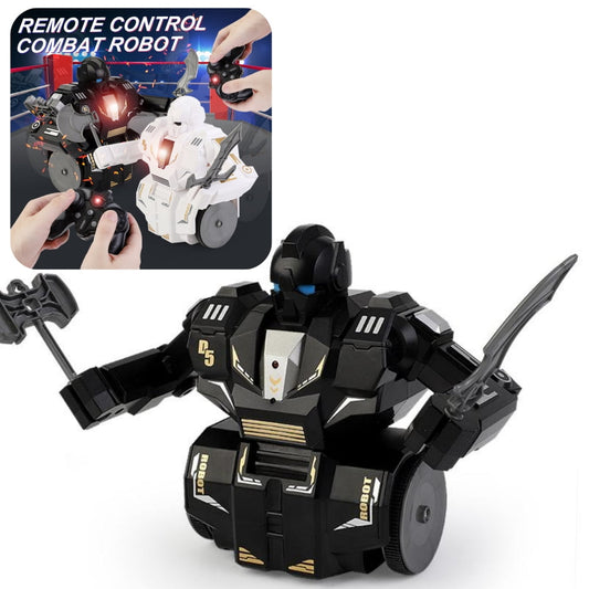 Remote Control Robot Combat Toy for Kids, Multiplayer RC Toy, RC Battle Boxing Robot, 360° Rotation ,Smart Robotic Toy Gift for Boys and Girls, Black