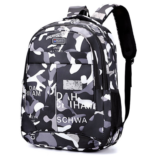 Tyethy School Backpacks for Boys, 15.6 inch College Bookbag Girls Camouflage School Bags for Kids, Black