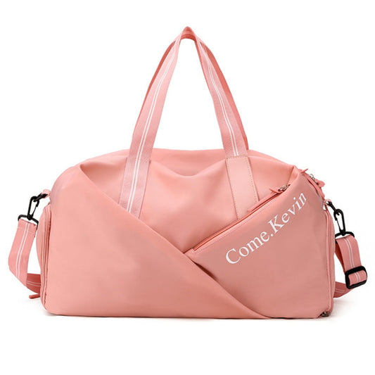 Sport Gym Bag with Shoes Compartment and Wet Pocket for Women, Waterproof Tote Bag ,17" Sport Bag, Pink