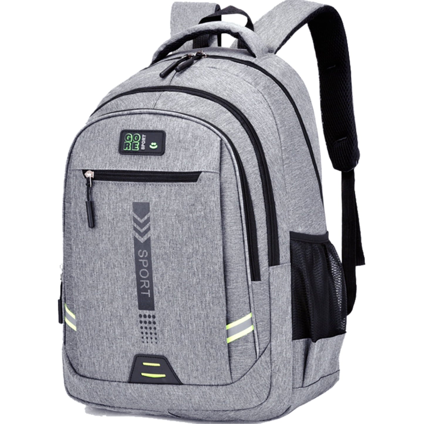 Waterproof Nylon Laptop Backpack 15.6 inch,Business Slim Durable Laptops Travel Backpacks with USB Charging Port,College School Computer Bag Gifts for Men and Women(Grey)