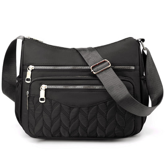 Tyethy Womens Crossbody Bag Nylon Lightweight Shoulder Bag Casual Handbag Purse for Women, Black