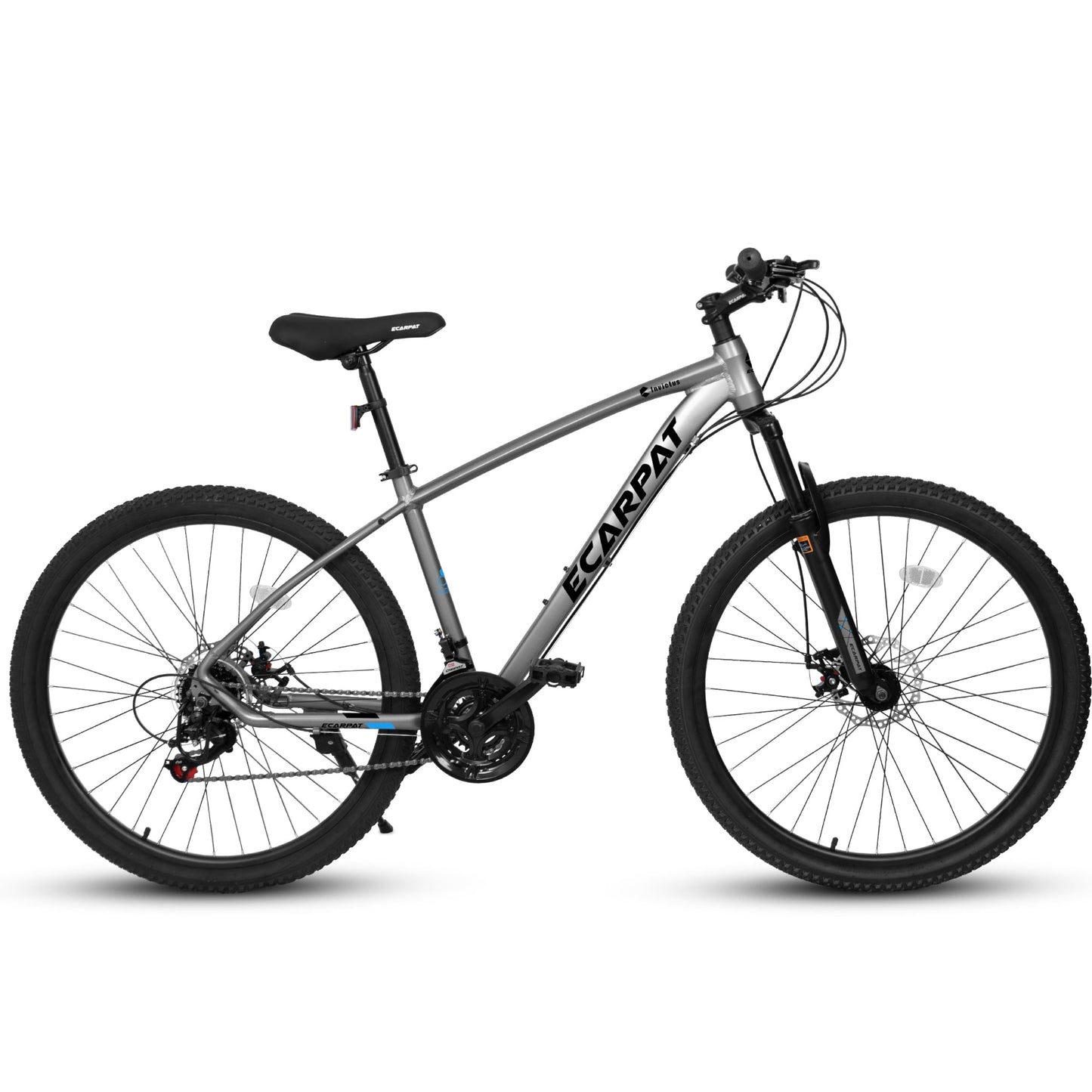 Tyethy 27 inch Mountain Bike for Men ,21 Speeds Adlut Bike Bicycles Aluminum Frame Disc-Brake ,Gray